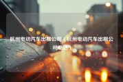 杭州电动汽车出租公司（杭州电动汽车出租公司电话）