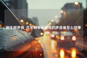 刹车鼓声音_汽车刹车有吱吱的声音是怎么回事