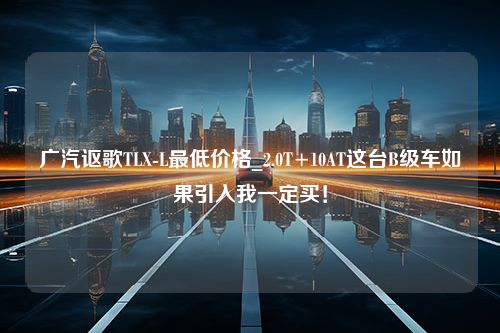 广汽讴歌TLX-L最低价格_2.0T+10AT这台B级车如果引入我一定买！