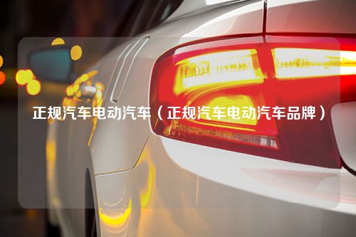 正规汽车电动汽车（正规汽车电动汽车品牌）