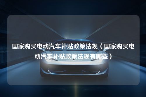 国家购买电动汽车补贴政策法规（国家购买电动汽车补贴政策法规有哪些）